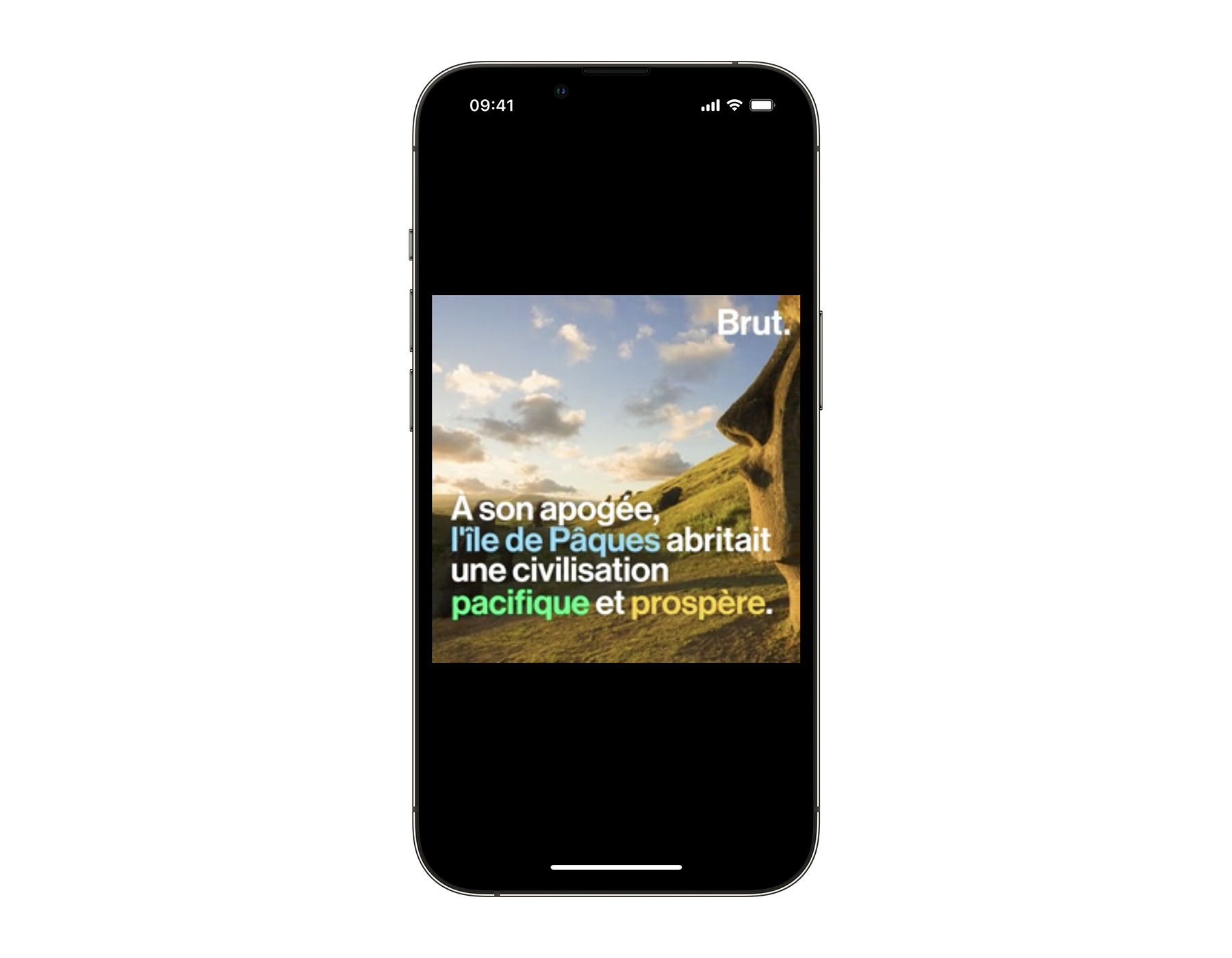 Full screen video content on Brut. app